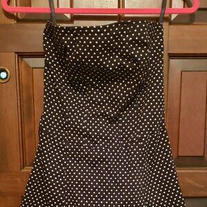 Ladies' Tripp NYC sz Small black goth dress; pre-owned; strapless; lace-up back